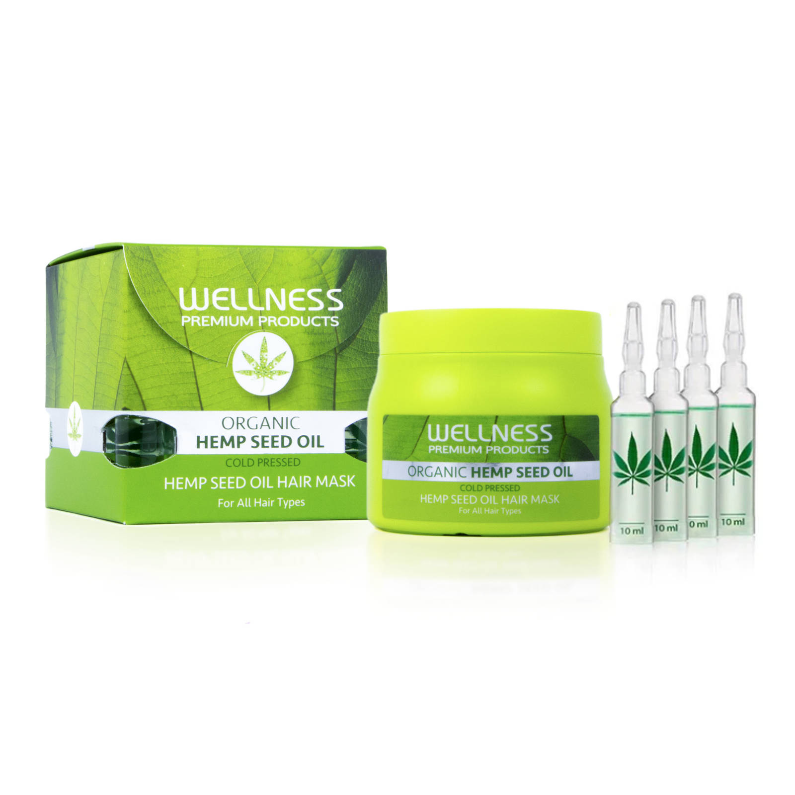 WELLNESS PREMIUM PRODUCTS intensive set (shampoo 500ml, mask 500ml + 4  ampoules) | HAIR \ VALUE & GIFT SETS SETS 